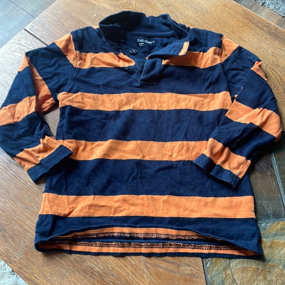 Baby Gap size 5 navy/orange long sleeve